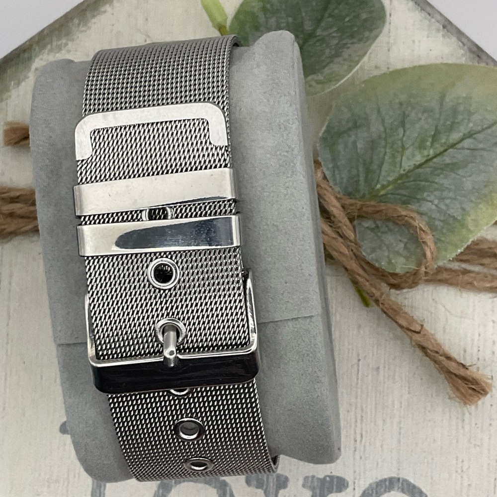 American Exchange Quartz Men’s Watch Square Face‎ Silver Tone Movt #7231 Used - Picture 7 of 9